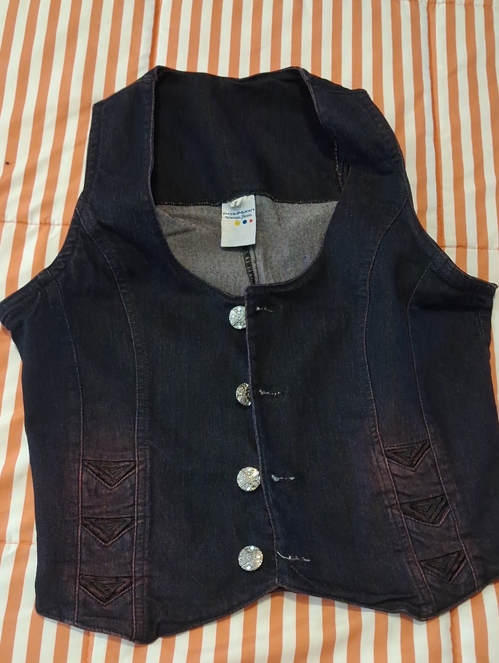 Dark Purple Denim Women's Vest - Unbranded    '